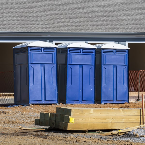 what is the expected delivery and pickup timeframe for the portable toilets in Lake City IA